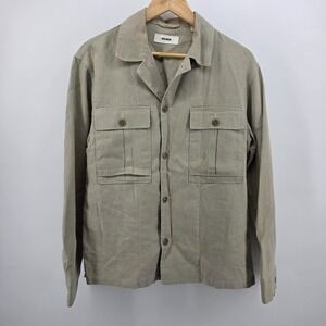 Buck Mason - Loomed Linen Fatigue Shirt Jacket - Beige Military - Small